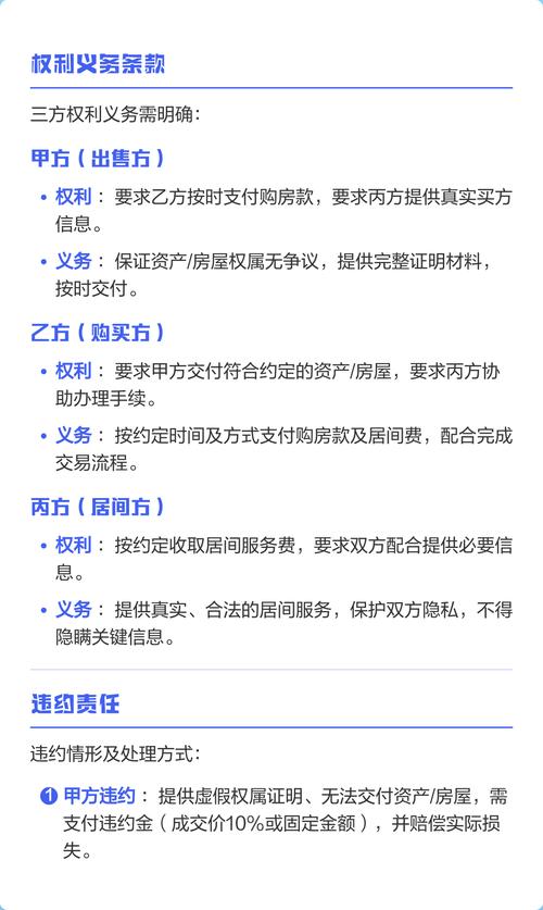 買賣居間合同核心條款解析 房地產交易居間的權責邊界與風險防范
